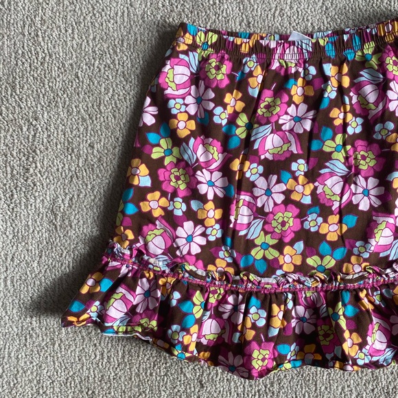 Hanna Andersson Floral Ruffled Colorful Skirt - Picture 2 of 6